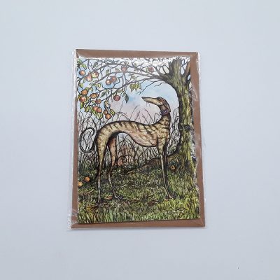 Elle J Wilson Greyhound art card