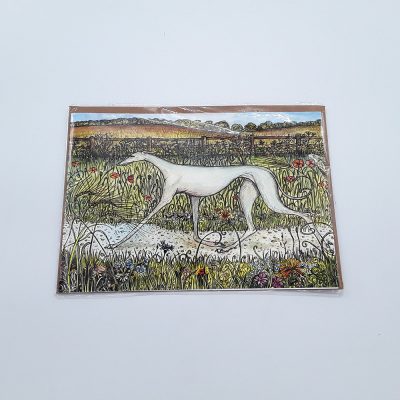 Elle J Wilson Greyhound art card