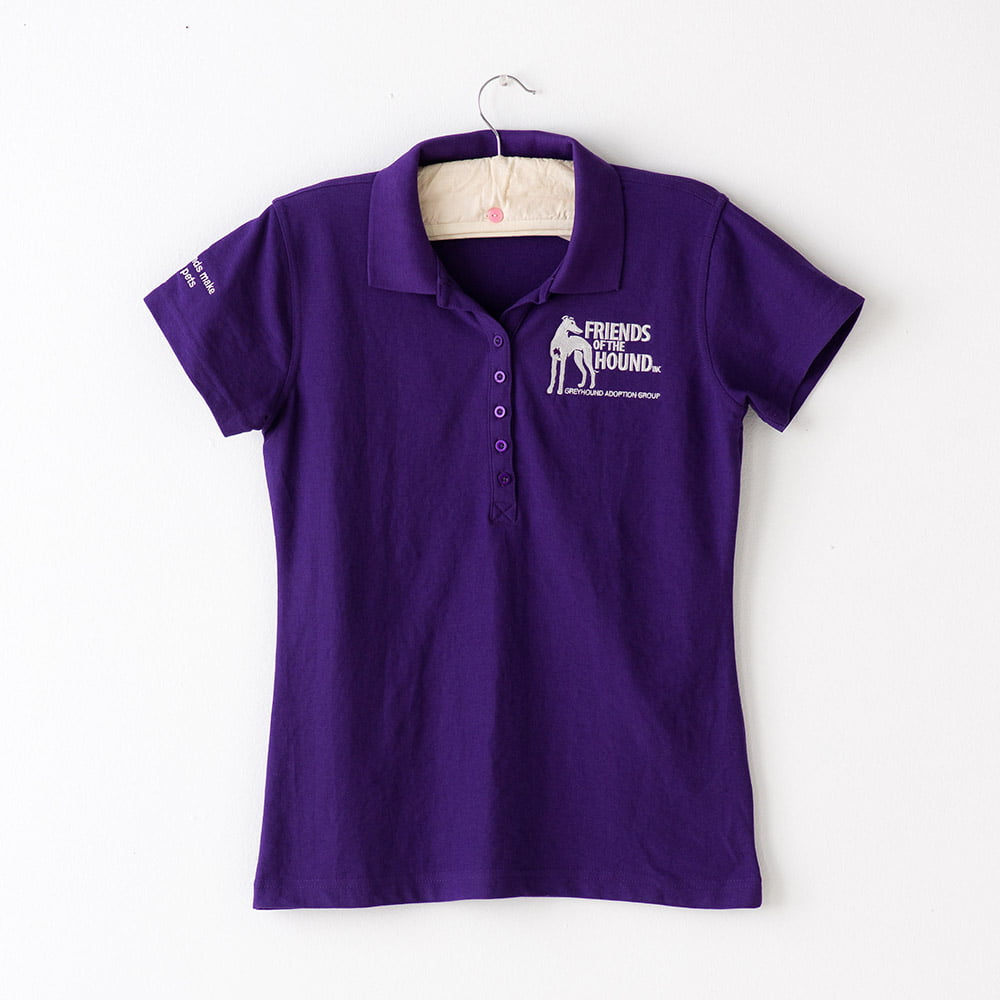 Women's Friends of the Hound polo shirt in Purple