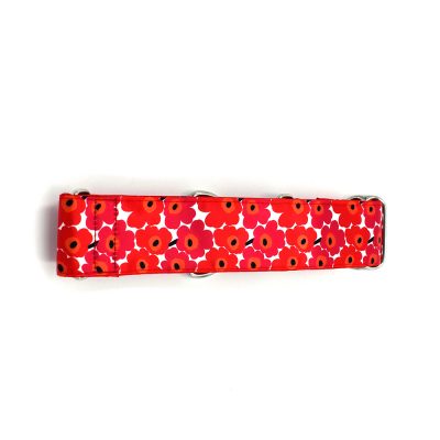 Collar – Red posies (3.8cm)