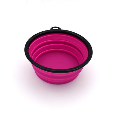 Collapsible water bowl – hot pink