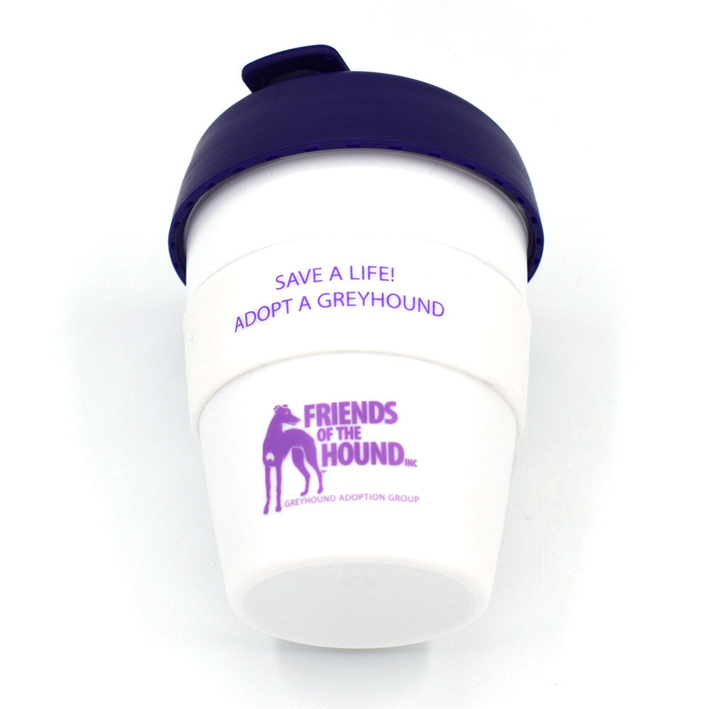 Reusable greyhound coffee cup
