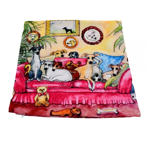 Greyhound cushion cover