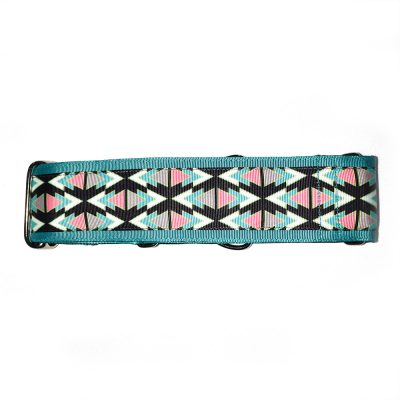 Collar – Teal Triangles (5cm)