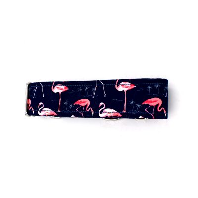 Collar – Pink Flamingo (black) (3.8cm)
