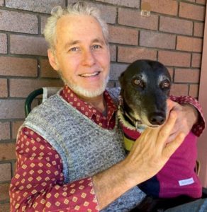 Dr David H Larratt and Star the Greyhound