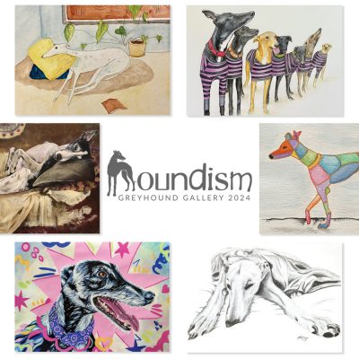 Houndism Greyhound Gallery Art Cards – 6 pack – set 2